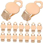 DEARMAMY 50pcs Non-Pierced Frog Ear Clips Modification Decals Tail Logo Decals Exterior Decals Trunk Decals Rearview Mirror Decals Earring Converters for Non-Pierced Ears Golden Iron