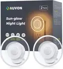 Sun-Glow Motion Sensor Night Light, Adjustable LED Night Lights Plug into Wall w