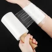 Motroce Transparent Plastic Stretch Wrap Film with Handle, 4.7 Inch x 492 Ft, Ideal for Moving, Athletic Trainers and Ice Packs