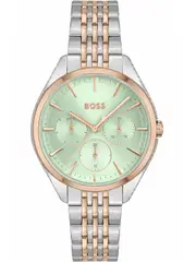 Hugo Boss 1502641 Green Dial Rose Gold Stainless Steel Womens Watch