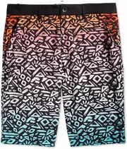 AMERICAN RAG SURF & CITY SHORT SUNBAKED DEEP BLACK OMBRE MEN'S 36 BOARDSHORTS!