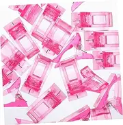 VICASKY 20pcs Nail Tips Clip Nail Art Fixing Clamps for DIY Manicure Durable Model Fixing Clips for Quick Building and Gel Extensions
