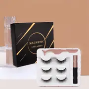 CY04 3 Pairs Magnetic Natural Eyelash Extensions With Eyeliner Tweezer