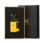 Galiner Windproof 4 Torch Jet Flame Cigar Lighter Refillable Butane Punch Gift