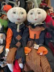 Joe Spencer - Armand & Amelia Pumpkin Head Set -Gathered Traditions/Gallerie II