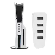 4 Ports USB Hub for PS5 Slim Disc ＆ Digital Edition, White