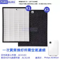 在飛比找博客來優惠-適用PHILIPS飛利浦AC4014空氣清淨機濾網HEPA+