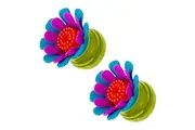 2 x Boon Forb Mini Dish Brush Blue Silicone Soft Bristles Nonstick Safe Grip