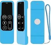 Remote Case for Apple TV 4K / 4th Gen Remote Controller, Anti Slip Shock Proof Silicone Remote Cover Case for Apple TV 4K / 4th Gen Siri Remote (Blue)