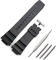 HPEPGCUCNT Resin strap men's watch accessories pin buckle Fit For Casio Fit For G-SHOCK DW-9052 9050 9051 004C black sports waterproof rubber strap