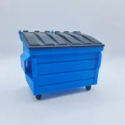 Dumpster Bin Waste Management Storage Box Blue
