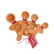 4pc Bread and Butter Figurine Gingerbread Man Measuring Spoon/Teaspoon Brown
