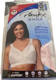 Playtex 18 Hour 4693 Size 38DD NWT Ultimate Shoulder Comfort Wirefree Bra Blush