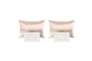 2PK Royal Comfort Mulberry Silk Pillowcase Twin Pack 51x76cm Champagne Pink
