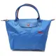 【LONGCHAMP】L1621619P23 LE PLIAGE CLUB 短把摺疊手提刺繡水餃包 S號(寶藍色)