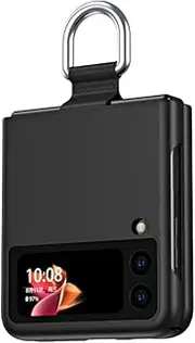 [SEAHAI] Case for Samsung Galaxy Z Flip 3 5G, Matte Black TPU & PC Flip Case with Ring, Shock-Absorbent, Compatible with Samsung Galaxy Z Flip3