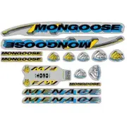 Mongoose - 1993 Menace - for chrome frame Decal set - old school bmx