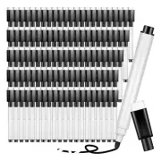 100 Pieces Dry Erase Markers Whiteboard Black Dry Erase Markers with Rubber8831