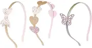 Lovely Baby Girl Heart Hairband Set Party Hair Hoops Sequins for Boys and Girls
