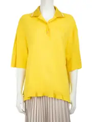 Yellow Embroidered Logo Polo Shirt