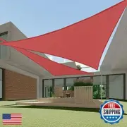 ECOOPTS 20'x20'x20' HDPE Sun Shade Sail Triangle Canopy Shades for Outdoor Pa