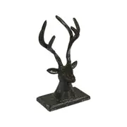 LVD Doorstop Metal Deer Antlers Stopper Home/Room Floor Decor 20cm Black