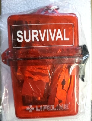 Lifeline Weather Resistant First Aid Kit camping-survival-hiking RED - NEW