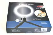 Vivitar 6 Inch LED Ring Light Vlogging Kit NEW IN BOX USB Powered Tripod