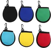GAROZATION 6 Pcs Neoprene Golf Ball Cleaning Pouch Set with Hook Portable Golf Accessories for Men and Women for Travel and Storage Enhances Performance and Accuracy