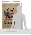 God Bless America Burlap House Flag - Pack Fall Harvest & Autumn Scarecrow Pu...