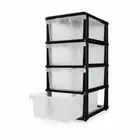 Wheeled 4 Drawer Unit Office Desk Rack Organiser Cabinet Home Storage Container