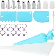 Piping Bags and Tips Set Cake Decorating Kit Icing Bags and Tips Set Frosting Piping Kit Durable Baking Supplies for Professional and Home Bakers