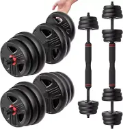Mancuernas 2 o 3 en 1 utilizadas como barra, pesas rusas,