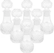 ELAYARD 6 Pcs Clear Glass Wine Decanter Aerator Bottles Portable Liquor Storage for Home Bar Parties Tastings Sealing for Freshness