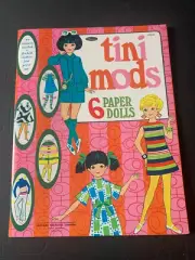 Vintage Whitman Paper Dolls Uncut 1968 Tini MODS Excellent Uncut Original
