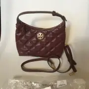 100% authentic Tory Burch Willa Mini Hobo Bag Claret NWT
