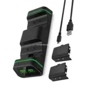Twin Battery Charging Dock Holder Stand for X1X Wireless Game Controllers New Dr