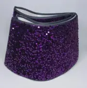 Fabric Christmas Tree Collar With Purple Sequins
