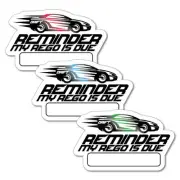 3x Reminder My Rego Is Due Drift JDM Car Sticker Decal Car Automotive Fuel Ra...