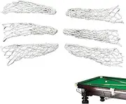 Billiards Table Pocket, 6Pcs/Set Billiards Mesh Pockets, Premium Nylon Durable Billiards Table Net, Tough and Tensile Ideal Accessories for Replacing Pool Table Pockets, Billiards Enthusiasts