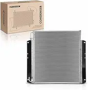 A-Premium Condenser Replacement for Freightliner Condor 2005-2007, 7.2L 8.3L 8.8L 8.9L 10.3L 10.8L 11.1L 12.0L 12.5L, without Drier, Aluminum