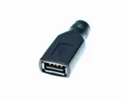 1 DC to USB Power Adapter Plug Connector 5.5 x 2.1 Socket Female to USB Coupler
