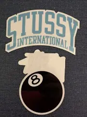 You will get STUSSY 2 stickers 8 ball and International