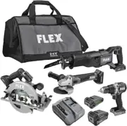24V Brushless Cordless 4-Tool Combo Kit: Circular Saw, Reciprocating Saw, Fixed