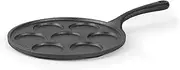 Commercial CHEF Cast Iron Pancake Pan, Silver Dollar Pancake Griddle, Easy to Clean & Heats Evenly, Makes 7 Mini Silver Dollar Pancakes