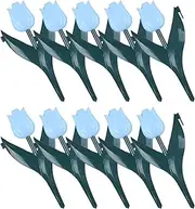 Ronyme 10Pcs Tulip Garden Edging Border for Outdoor Space Decoration And Lawn, Blue Flower