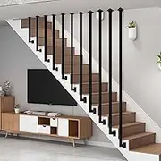 Indoor Stair Metal Deck Railing Anti-Slip Safety Support Kit 3.6ft/110cm Length Perfect for Loft, Kindergarten, Hallway