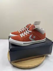 Converse Brand New Mens 9 Womens 10.5 Orange Suede GATES MID SPICY TEA Sneakers