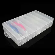 OriGlam Fishing Lure Box Tackle Storage Trays, Double Side 14 Compartments, Waterproof Accessory Box for Bait Hooks, Organizer Case Container