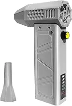Car Vacuum Cleaner Wireless Vacuum Cleaner Air Blower Turbo Jet Fan Electric Power Display Handheld Mini Dust Cleaner High Speed Duster Gun Cleaning Tool(Gray)
